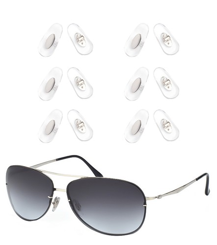 6 Pairs Nose Pads Nosepiece Replacement for Ray-Ban RB3671 Sunglasses - Foto 2 di 27