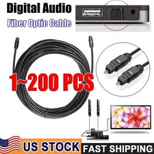6FT Digital Fiber Optic Audio Cable Cord Optical TosLink for TV DVD AMP USA Lot