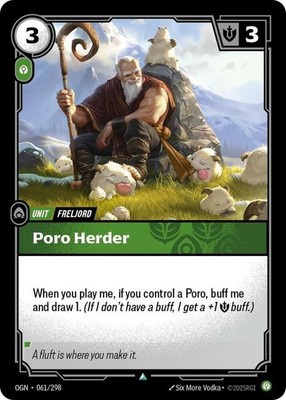 3x Poro Herder - 061/298 - Uncommon NM-Mint Riftbound TCG: Origins Riftbound