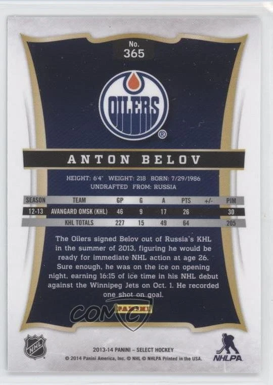 2013 Rookie Anthology Select Update Spring Expo Cracked Ice Anton Belov #365 RC - Image 2 of 2