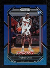 2022-23 Panini Prizm Monopoly Boardwalk Blue Prizm 15/15 Jalen Duren #27 7rd