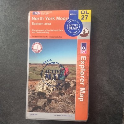 OS North York Moors Eastern Area OL27 Explorer Series Map | 1:25 000 | W/proof