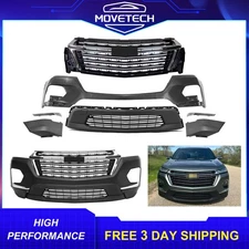 Front Bumper Cover Kit with Upper Lower Grille For 2022 2023 Chevrolet Traverse