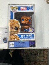 Funko Pop!  The Thing Marvel #09 2011 SDCC Exclusive Metallic LE 480 Graded 9.4