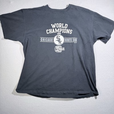 Vintage Anvil Chicago White Sox 2005 World Series Champs Shirt Men 2XL Black MLB