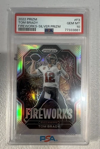 2022 Panini Prizm - Fireworks Tom Brady #F-3 Silver Prizm