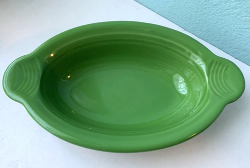 Fiesta  OVAL INDIVIDUAL CASSEROLE Baking Dish - 9"  SHAMROCK - Retired Color
