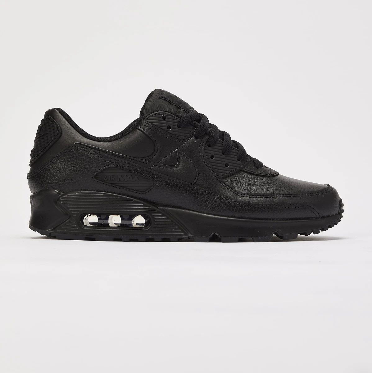 NIKE AirMax90 Leather Triple Black 黒 Nike Air Max 90 Leather Triple Black for Sale - Authenticity