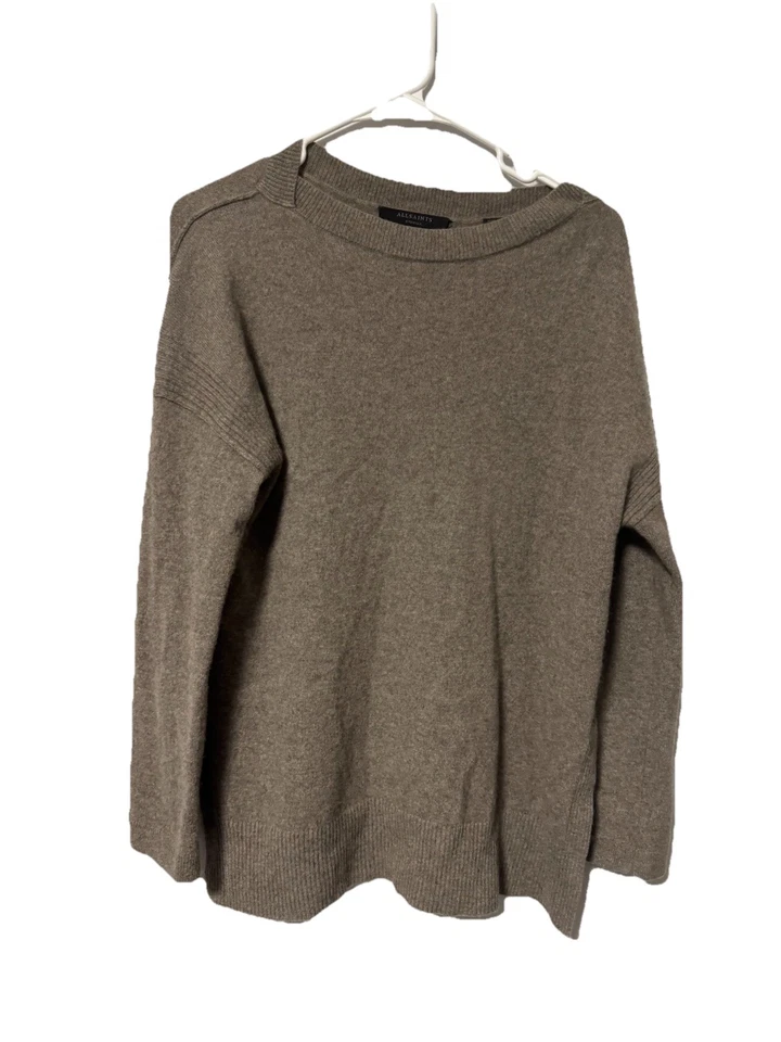 AllSaints Sweater Women Xsmall Brown Tara Jumper Cashmere Wool Blend Pullover - Image 3 of 4