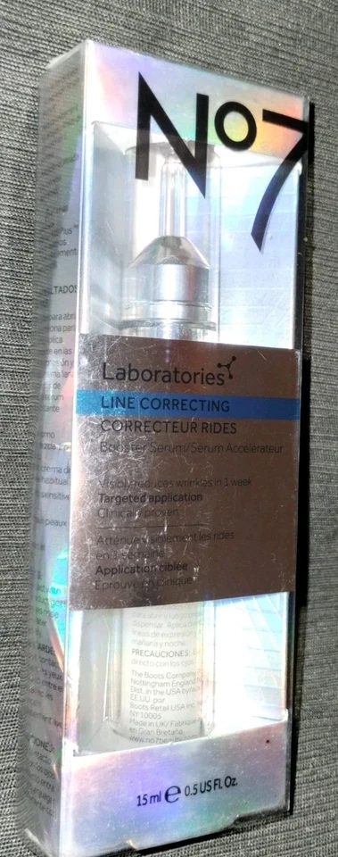 No7 Laboratories Line Correcting Booster Serum, 0.5oz/15ml ~ NEW & Sealed - Image 3 of 4