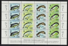 Bulgaria WWF Giant Sturgeon Sheetlet of 4 sets 2004 MNH SG#4516-4519