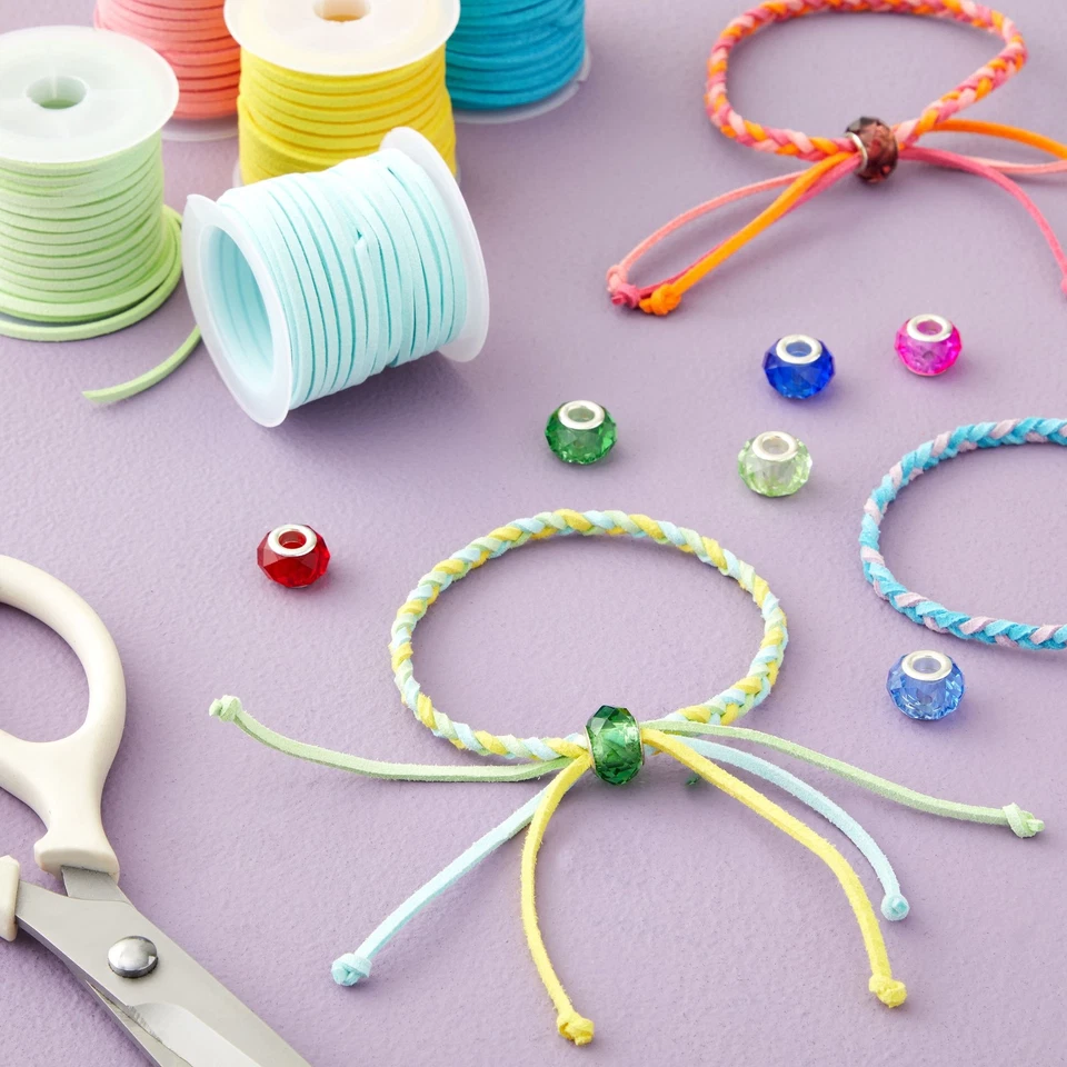 30 Spools Faux Leather Laces for Crafts, 2.5mm Vegan Suede Cord for Crafts - Image 2 of 4