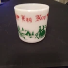 1 Vintage Hazel Atlas  Egg nog mug  milk glass