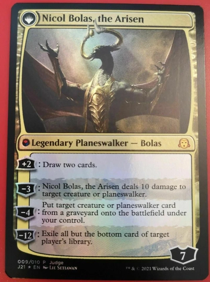Nicol Bolas The Ravager MTG Judge Promo FOIL Magic Card Used - Image 2 of 2