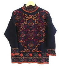 St. Michael Marks  Spencer Tunic Sweater Pullover High Neck Made in UK Size M