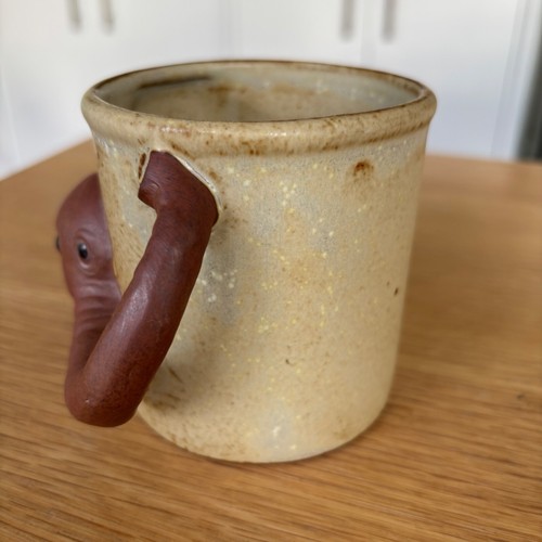 Taza de cerámica de elefante de cerámica Gempo de colección con mango de baúl - Imagen 10 de 14