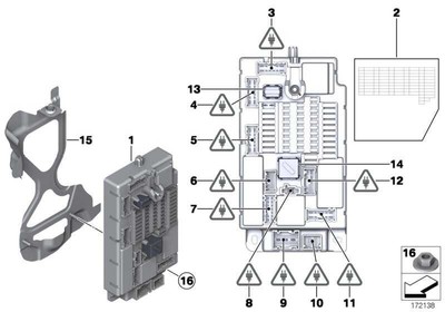 Genuine BMW 61353457583 - [SUPER PRICE] fuse box SPEG high DC/DC 