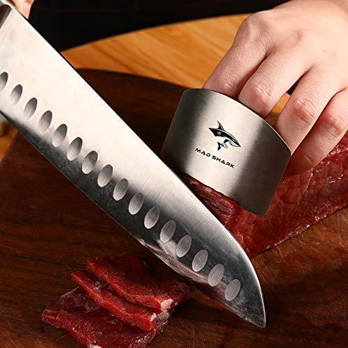 MAD SHARK Chef Protezioni Dita per Taglio con Confezione Regalo, 2pz Premium 304 - Foto 3 di 6