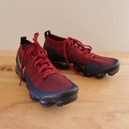 Nike Vapormax Flyknit 2 Running Sneaker Shoes Size 10 44 Maroon Red Obsidian - Picture 2 of 15