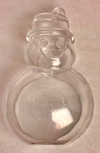 Vintage Leahey Klar Kunststoff Weihnachtsschmuck Schneemann - Bild 1 von 4