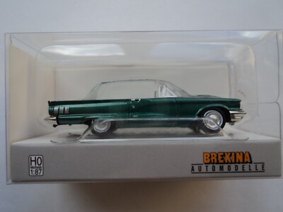 BREKINA  1960  FORD THUNDERBIRD CABRIOLET  GREEN  Convertible   HO 1/87  PLASTIC