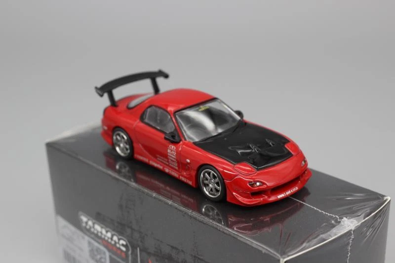 TW 1:64 Mazda RX7 FD3S Vertex Model Red Diecast Alloy Car