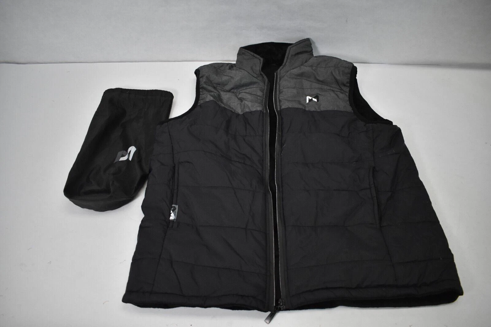 Large Size Mens Heated Vest lightweight Cotton Black Gray Wearable Warmth