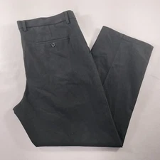 Dockers Straight Fit Flat Front Black Chino Khaki Pants Mens Size 38x29