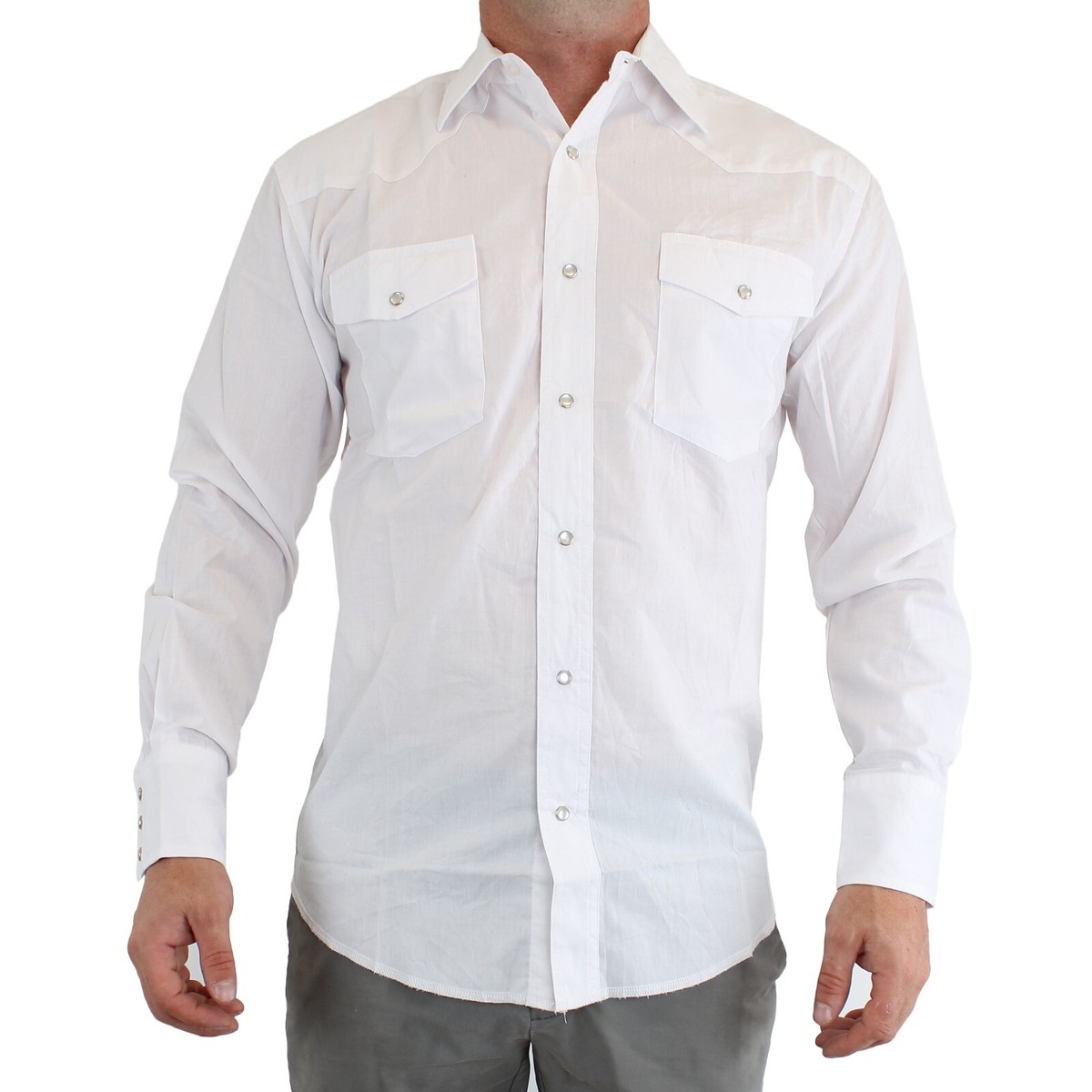 Wrangler Heren Sport Western Basic Twee Pocket Snap Shirt met lange mouwen