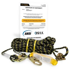 KwikSafety TSUNAMI Vertical Lifeline Assembly ANSI OSHA Roofing Fall Protection