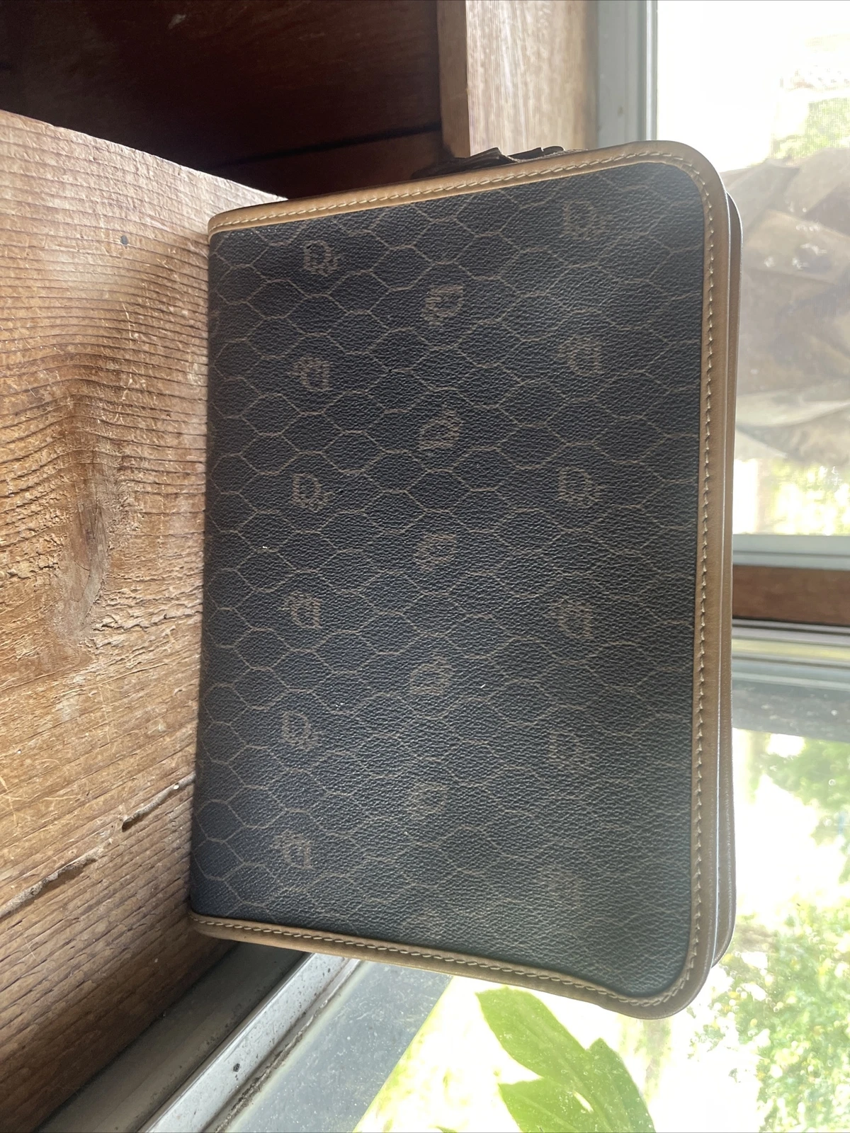 Sac pochette Christian Dior sac à main nid d'abeille PVC noir marron