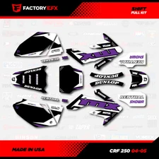 Black & Purple Shift Racing Graphics kit fits Honda Crf250 04-05 Crf 250 Decal