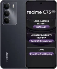 realme C73 5G (Black, 128 GB 4 GB RAM)Dimensity 6300 Processor Unlocked Phone.