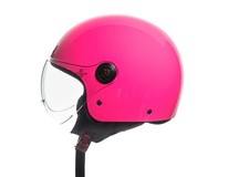 JFM Casco Jet Scooter Rosa Leggero Sfoderabile Omologato 22/06 Uomo/Donna