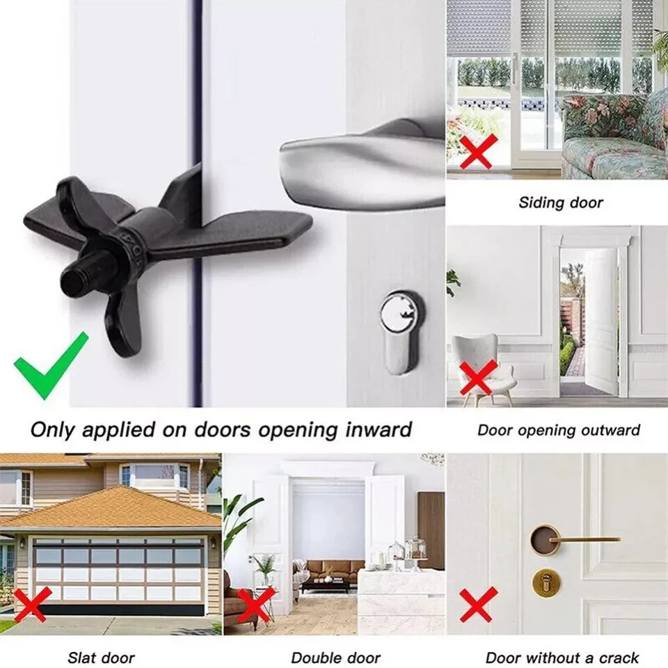 Portable Door Lock Hardware Safety Security Tool Home Privacy Hotel