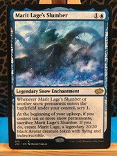 MTG - Marit Lage's Slumber. Jumpstart 2022. Rare - Legendary Snow Enchantment.