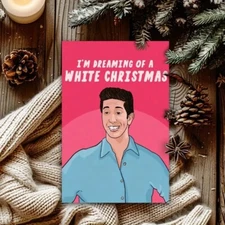 Dreaming of a White Christmas Funny Holiday Card for Friends 7.1x4.7 In Ross