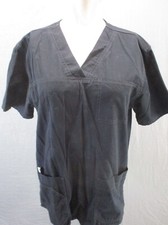 Carhartt Size S Mens Black Cotton Blend Short Sleeve Multi-Pocket Scrub Top 371