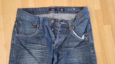 Marc Ecko Cut-Sew Jeans Mens 32x30 Nice! Blue Standard-Cut  Embroidered 