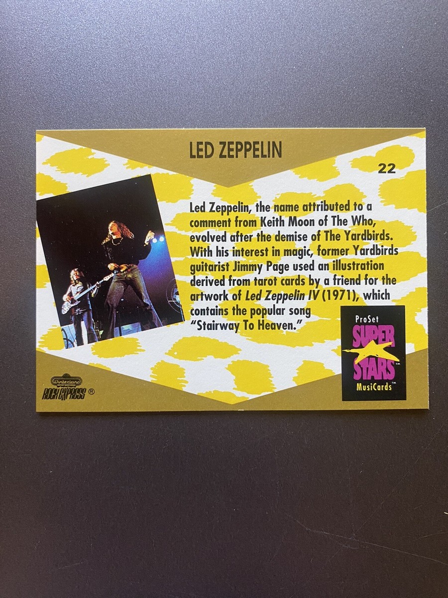 Led Zeppelin 22 Pro Set SuperStars MusiCards 1991 Rock Express