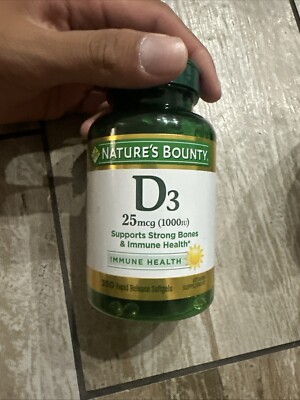Nature s Bounty D3 25mcg(1000 Iu) 350 Rapid Softgels EXP 05/26