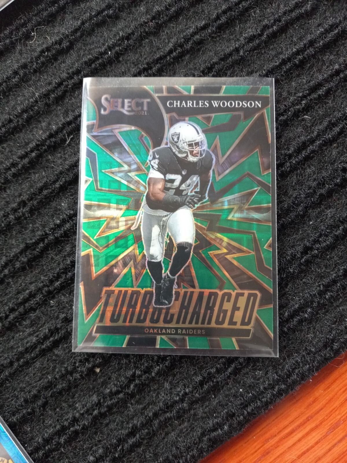 2021 Select Football Turbocharged Green Pandora Prizm Charles Woodson /5