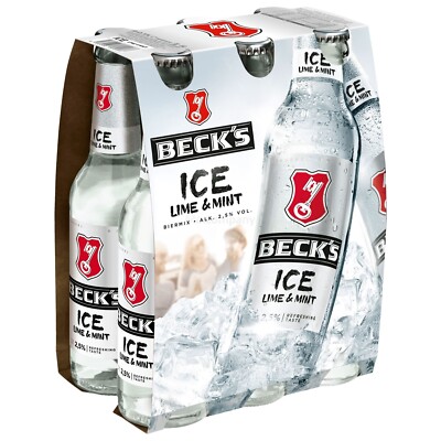 Becks ICE Lime & Mint 6er Sixpack Set - 6 x 330ml (2,5% Vol) - inkl. Pfand  - I