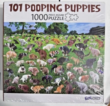 101 Pooping Puppies Puzzle Dogs 1000 Piece Funwares Sealed NIB 27 x 19 in