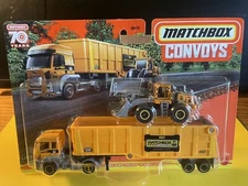 Matchbox Convoys 2024: Ford Cargo & MBX Dump Trailer with Quarry King Loader NIP