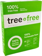 Tree Free Copy Paper 8.5 x 11, 92 Bright, 20 lb. Made from Sugarcane Waste Fiber