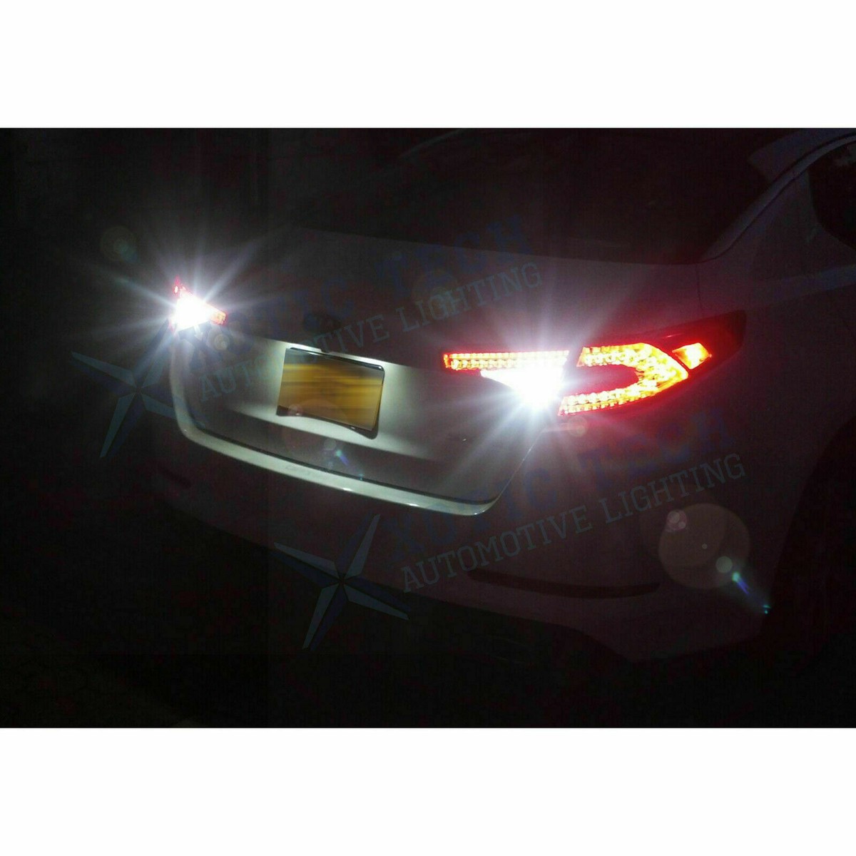 Pair Of 7443 LED Backup Light Bulbs - Xenon White 6000K, Super Bright For Honda Accord, Civic, And More
