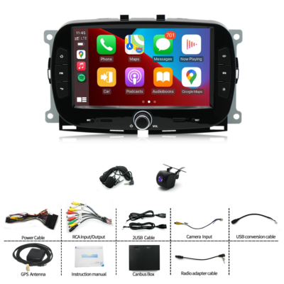For FIAT 500 2016-2019 Android 13 Carplay Car Radio Stereo GPS