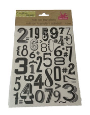 Crafter  s Square Rub on Transfers Numbers NEW