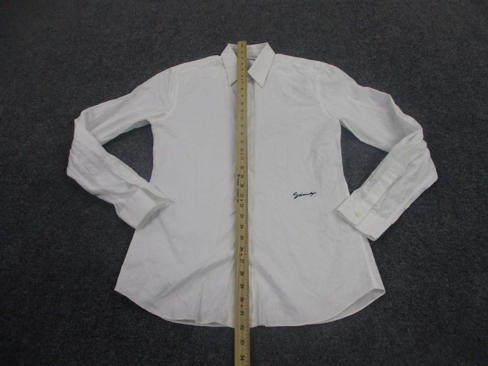 Givenchy Shirt Adult 40 White Business Slim Fit Logo Paris Lightweight Mens - Image 3 of 4